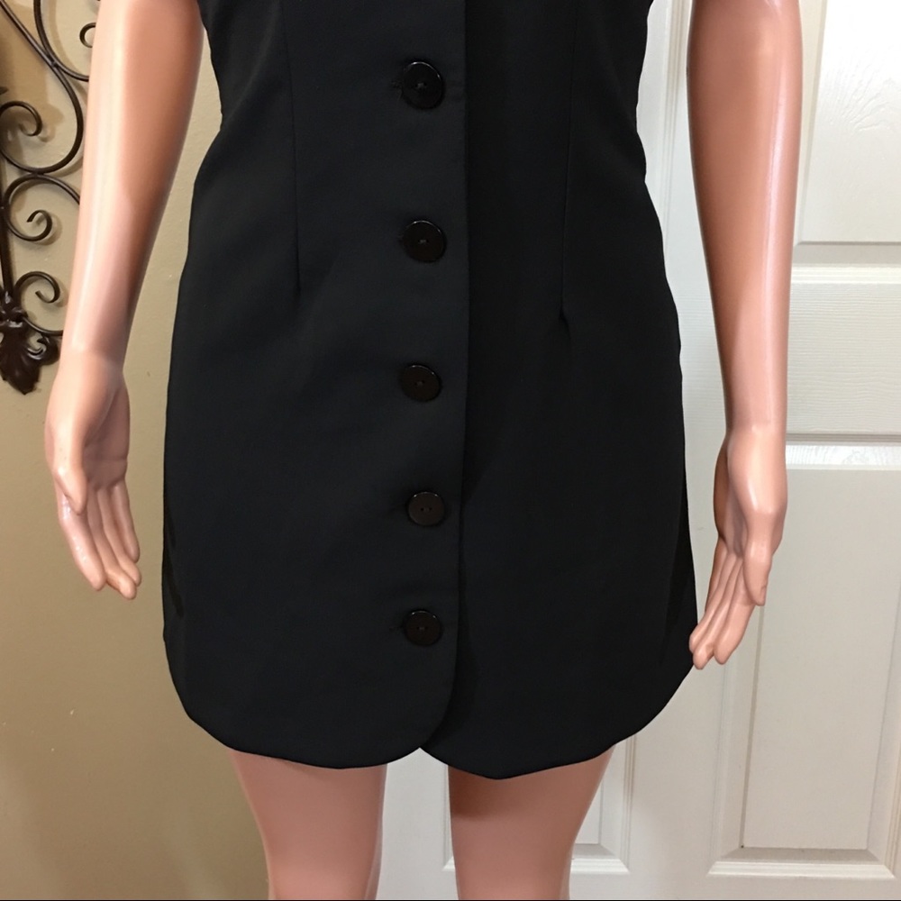 SIZE 2 Cooperative black button front mini dress - Picture 5 of 8